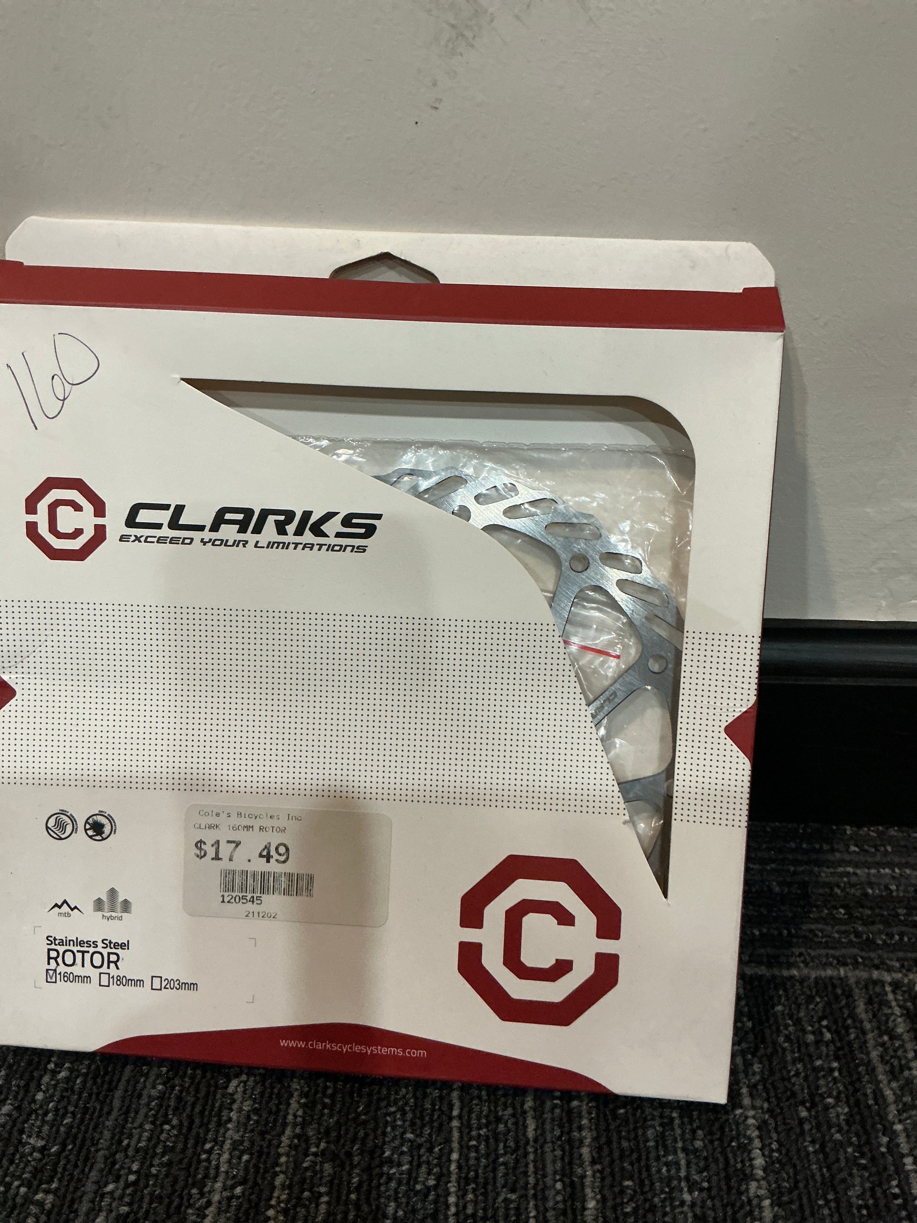 Clark’s stainless steel rotor