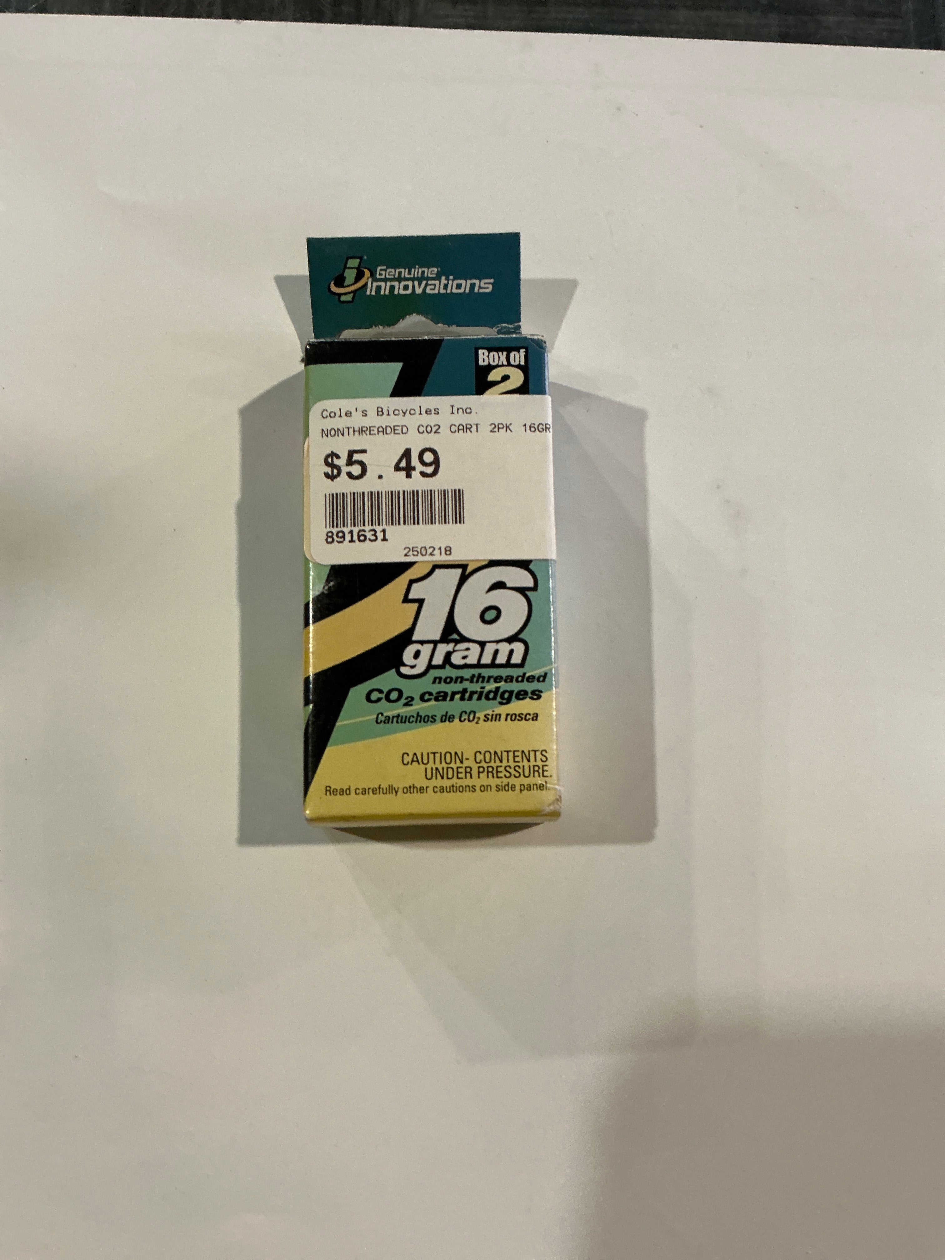 16g NON-THREADED CO2 CARTRIDGE