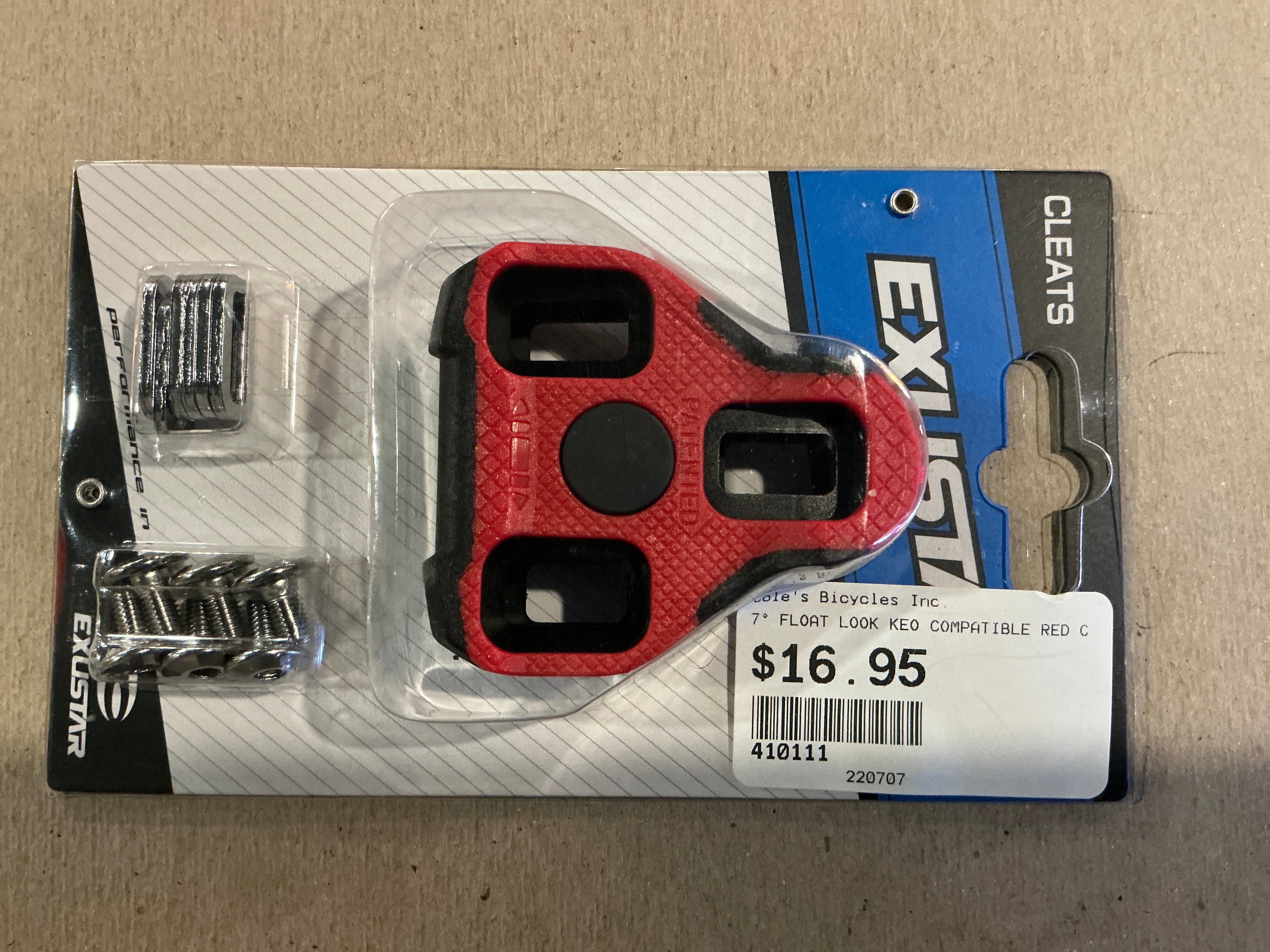 7 FLOAT LOOK KEO COMPATIBLE RED CLEATS