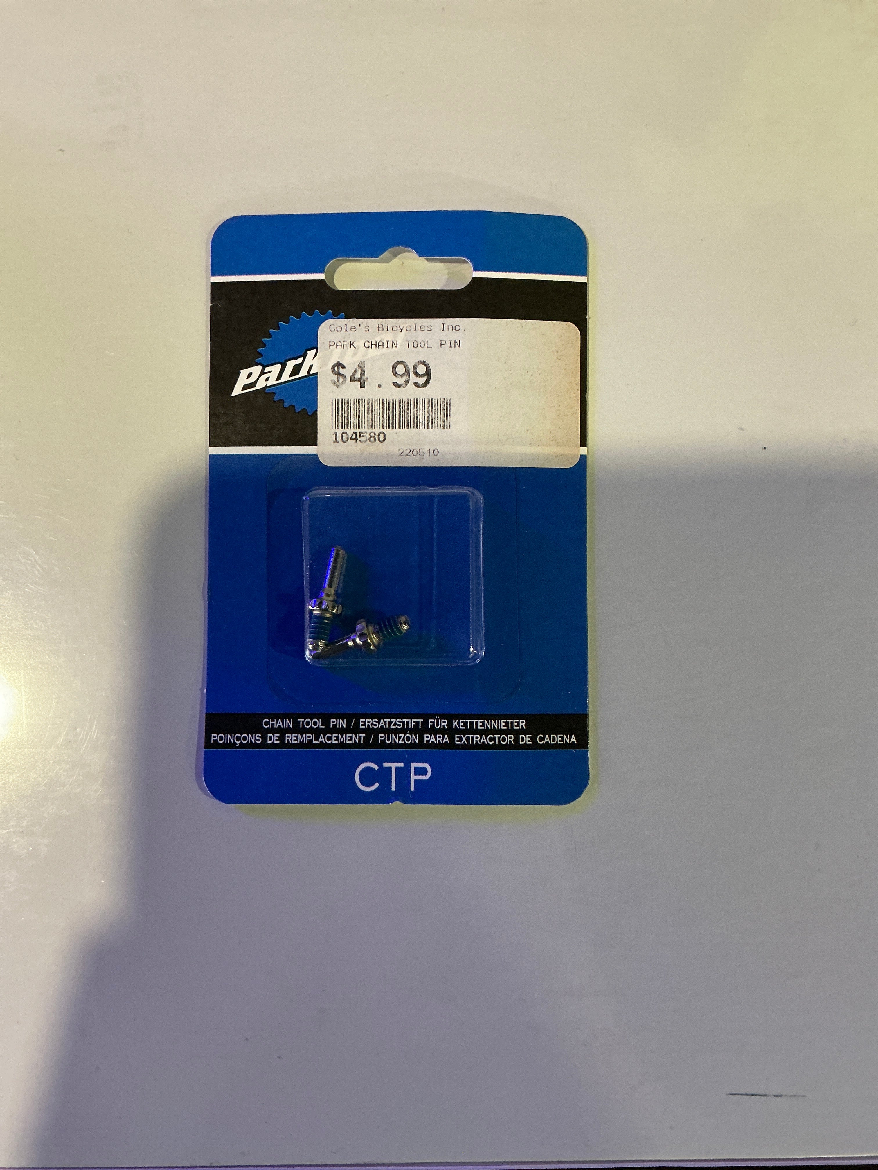 PARK TOOL CHIN PINS