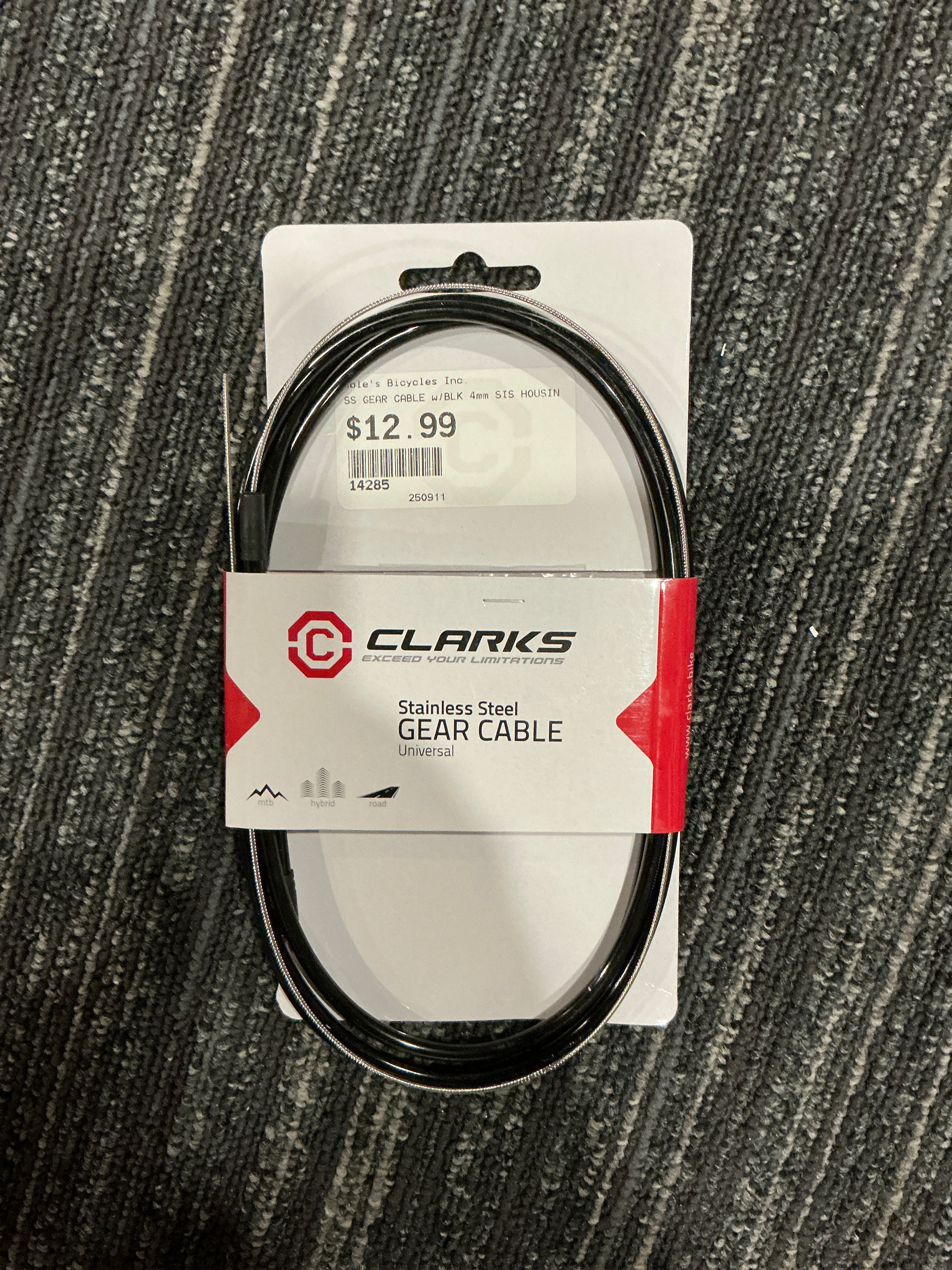 CLARKS STAINLESS STEEL GEAR CABLE