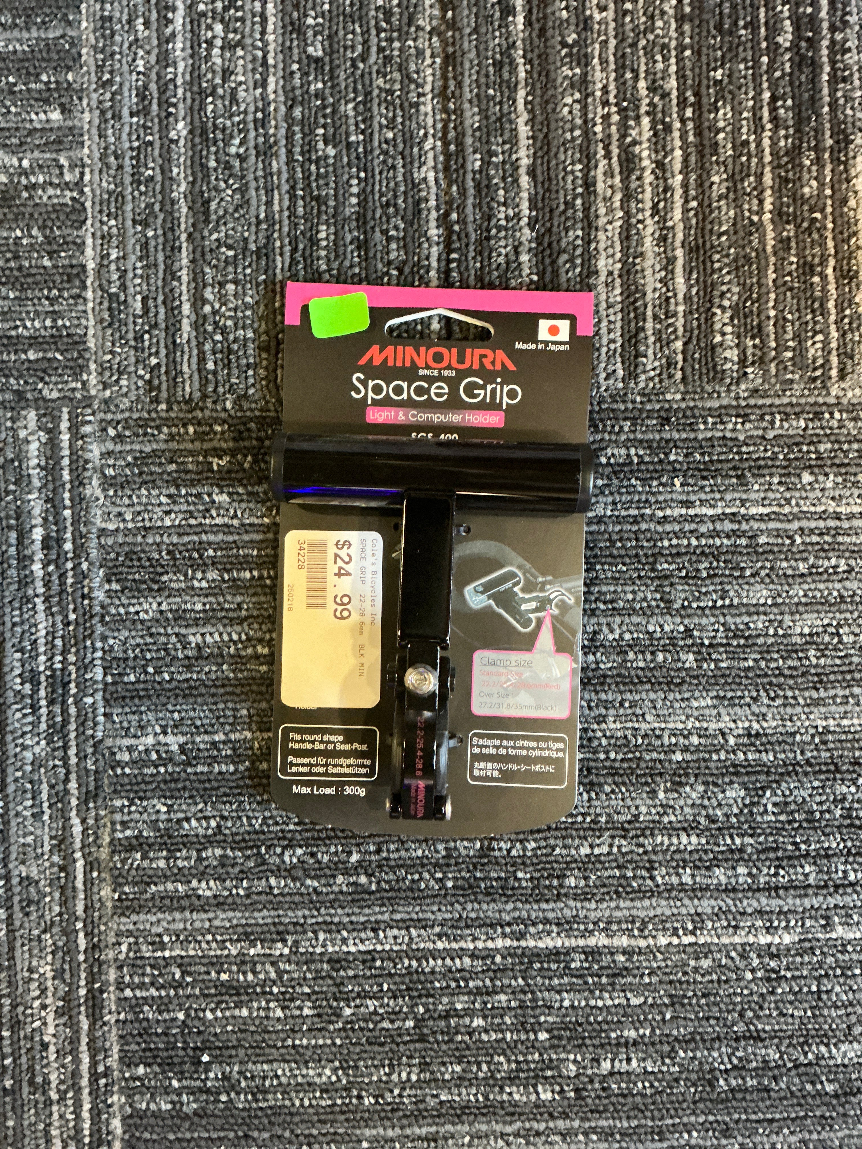 SPACE GRIP 22-28.6MM BLK MINOURA