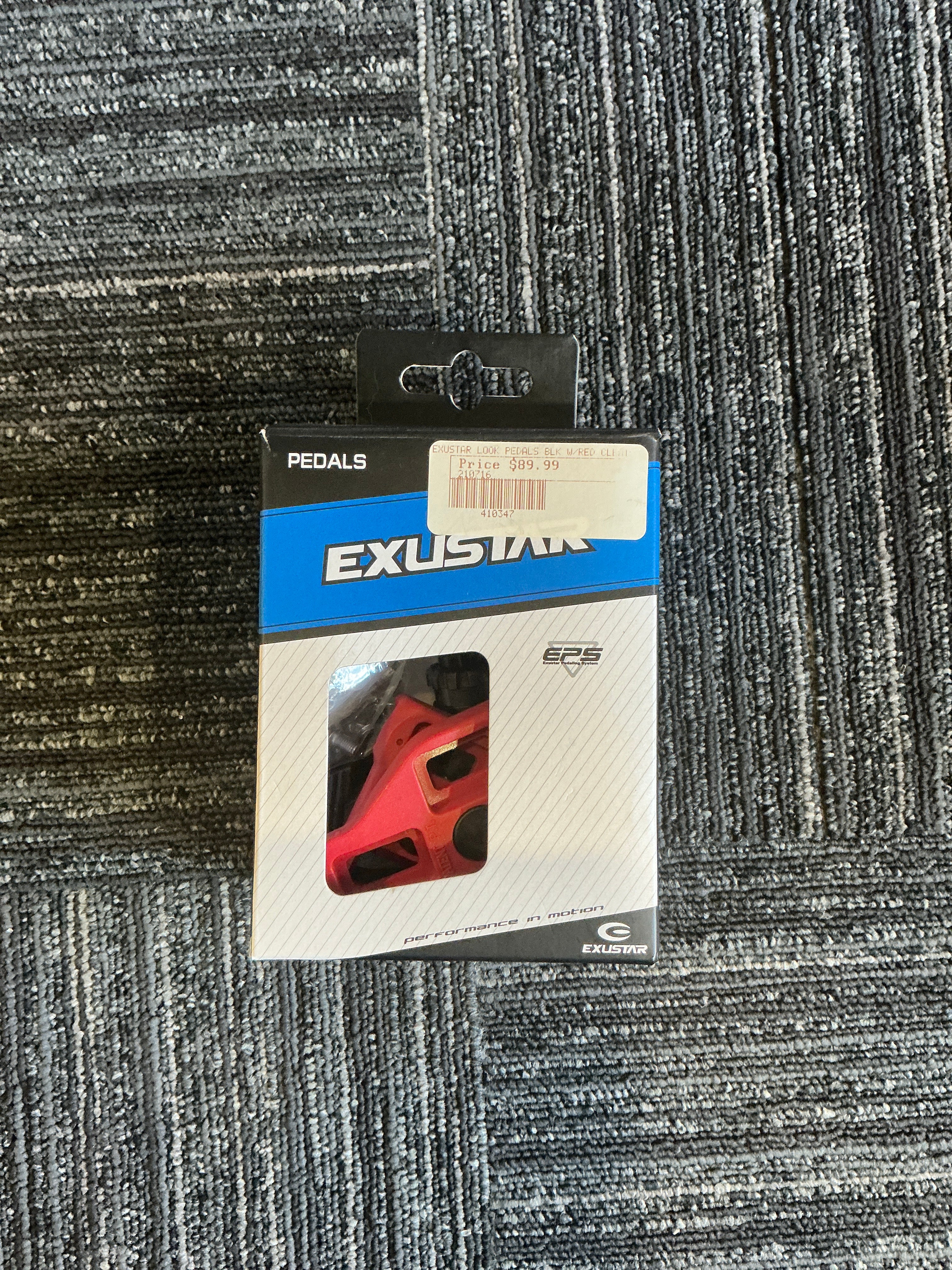 EXUSTAR LOOK PEDALS BLK /RED CLEAT