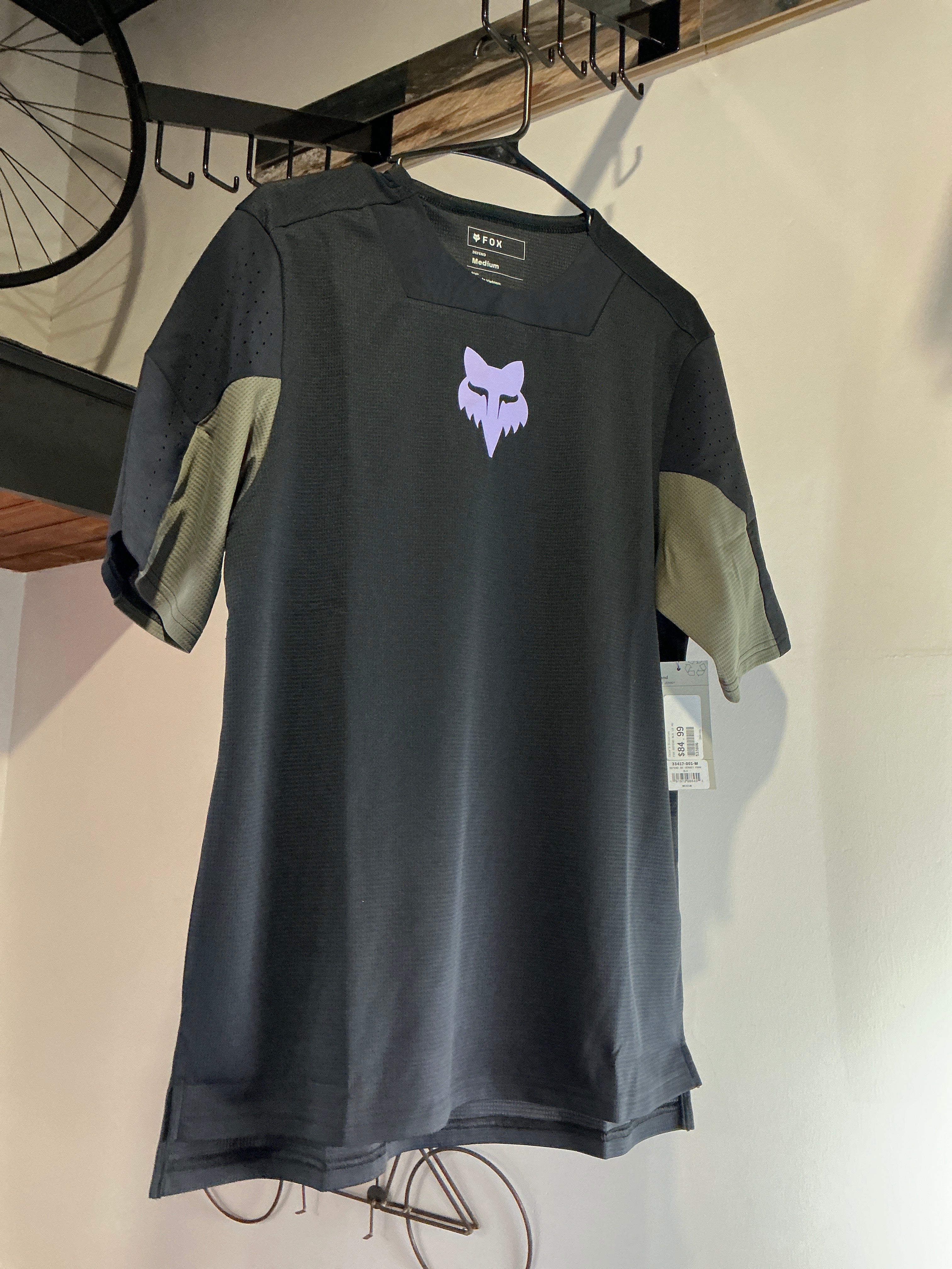 FOX DEFEND BLACK SHORT SLEEVE MD