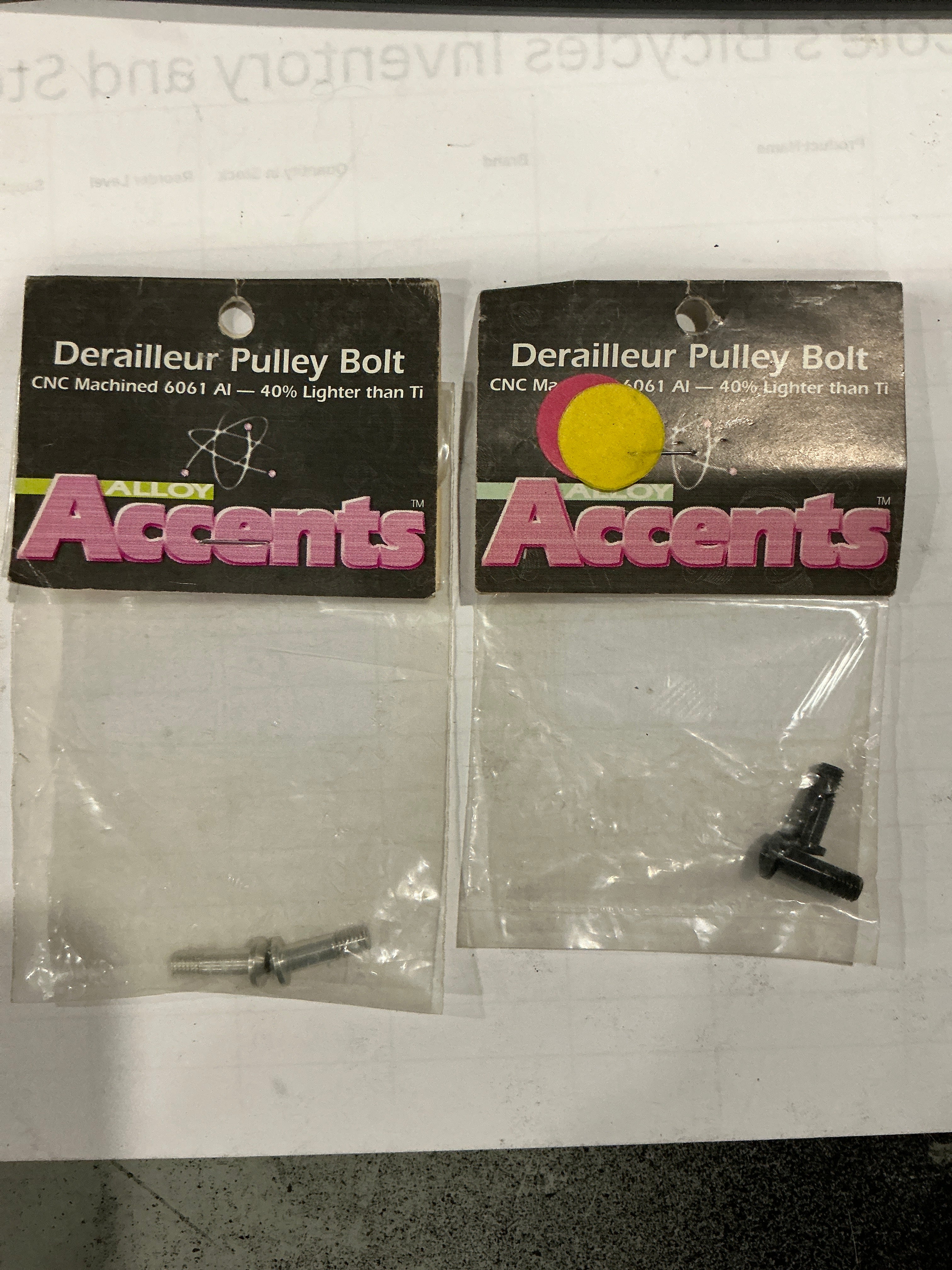 Derailleur pulley bolt 7SPD