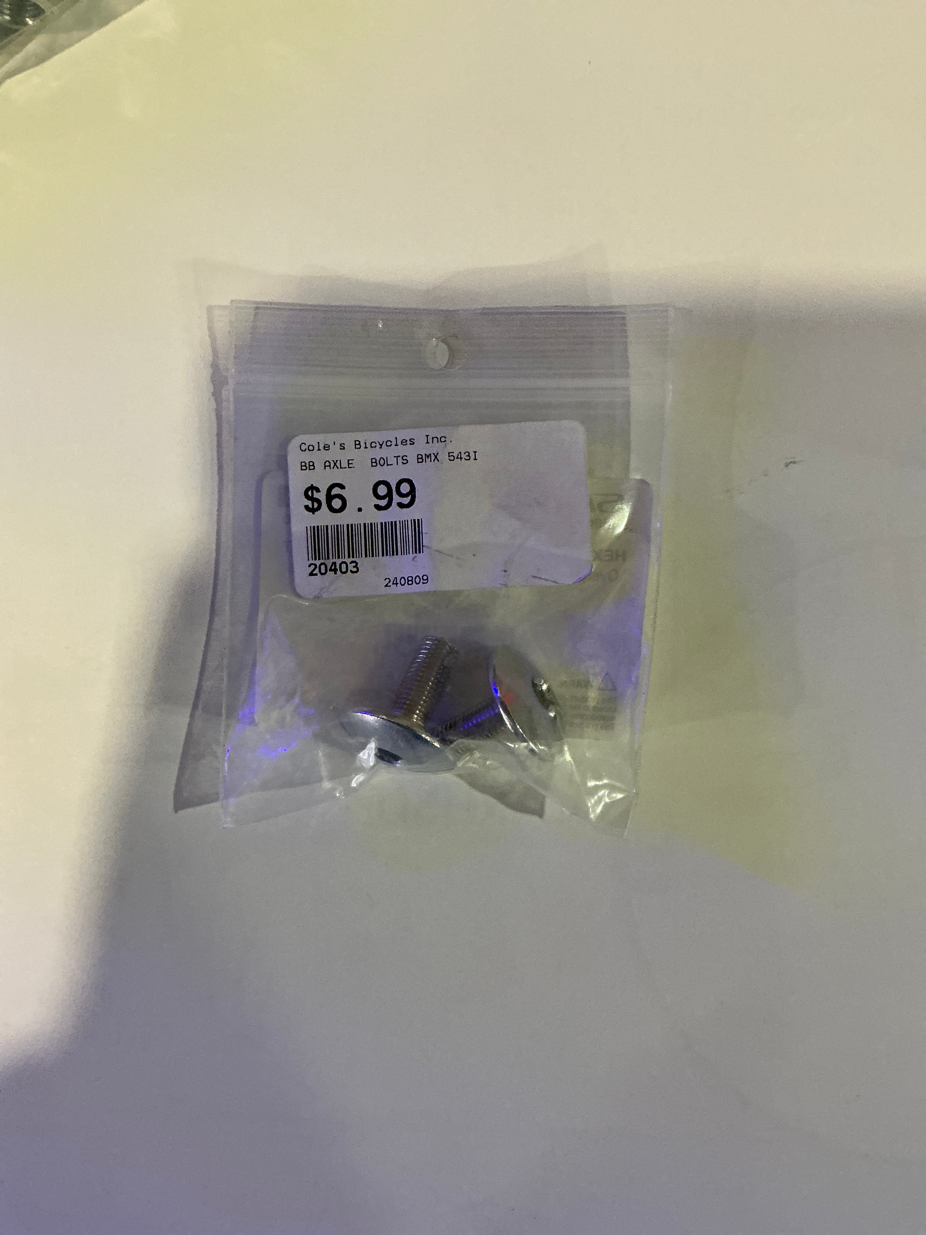 SUNLITE AXLE BOLTS