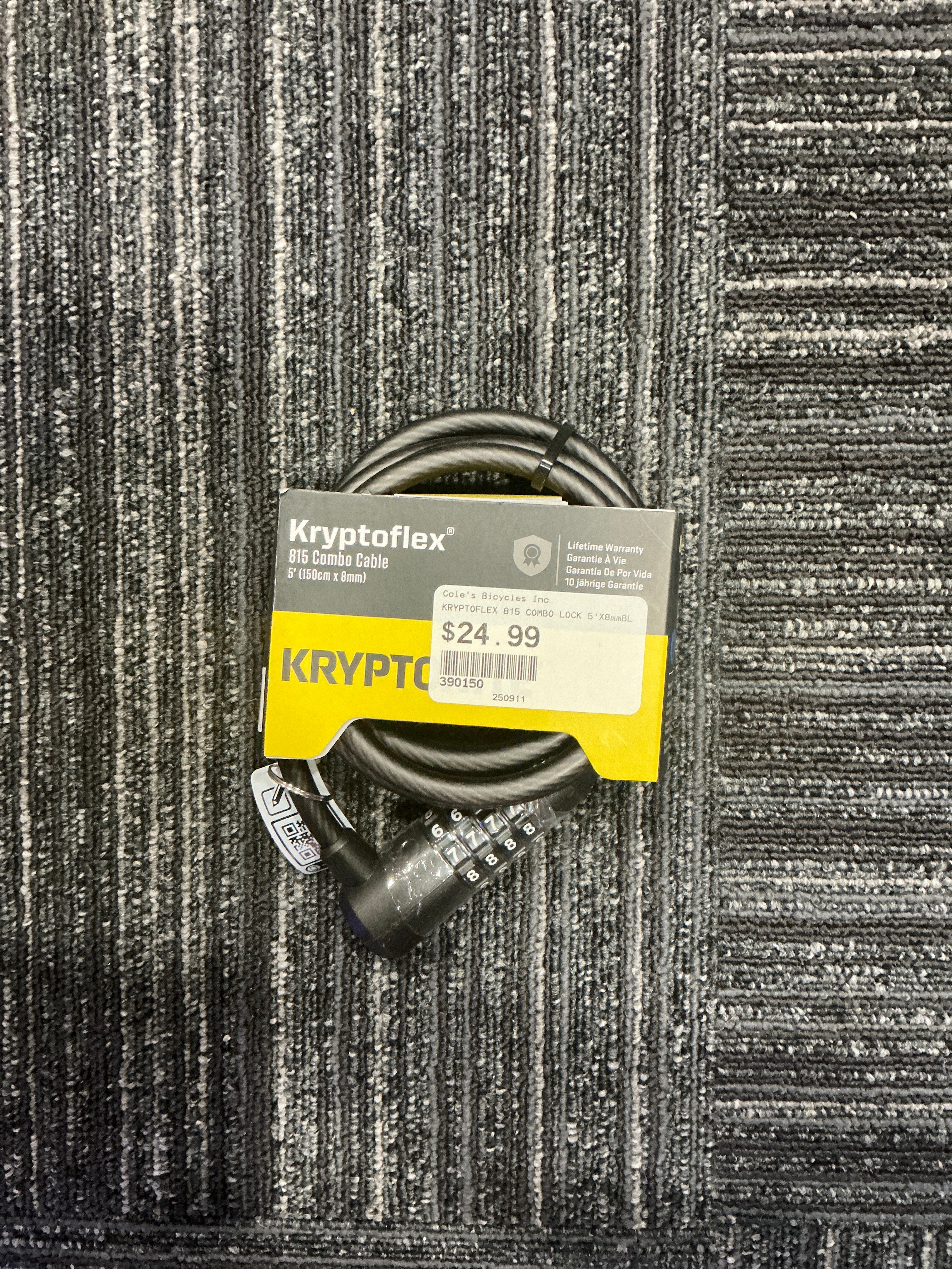 KRYPTOFLEX 815 COMBO LOCK 5’X8MM