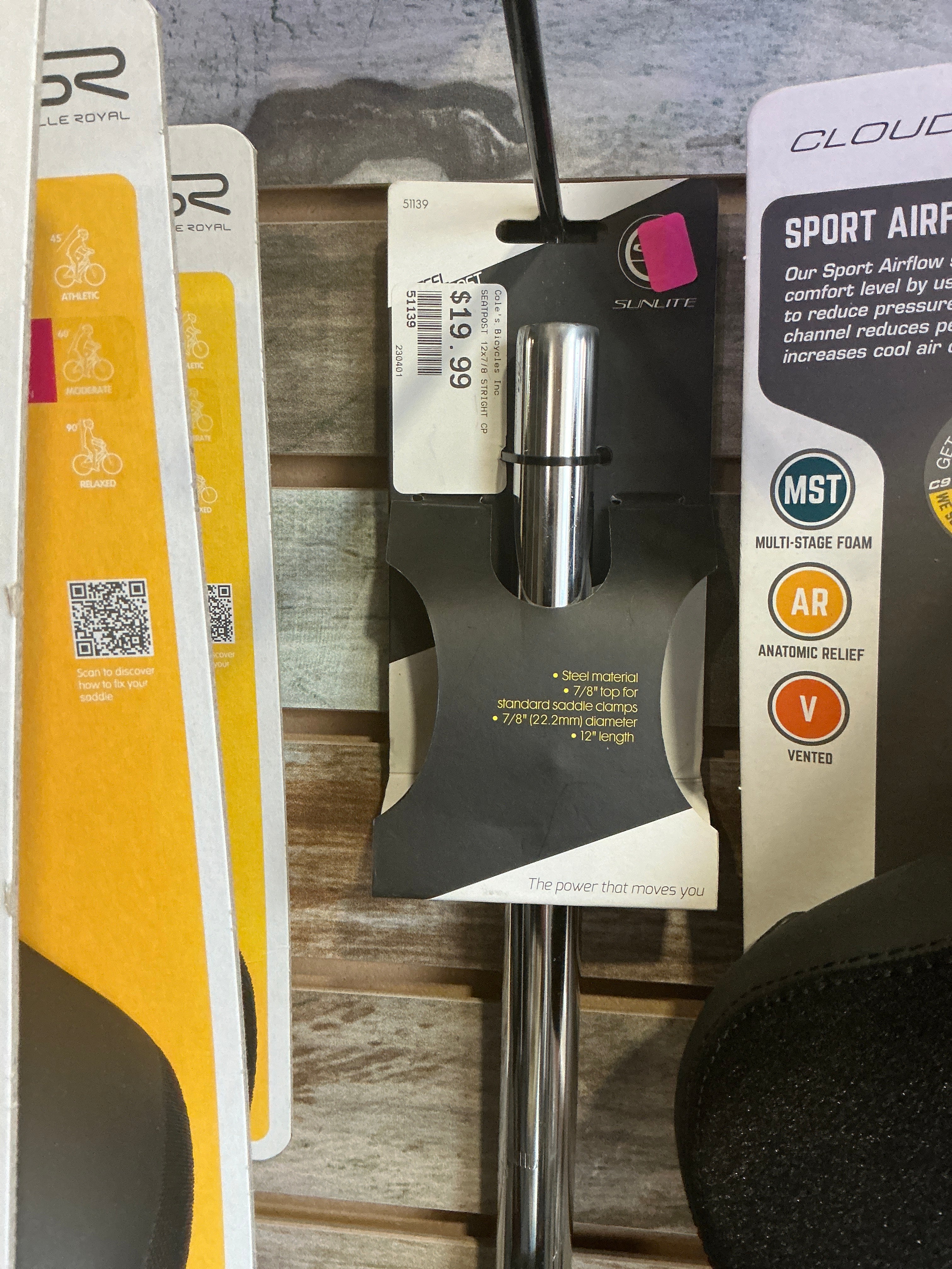 SEATPOST 12X7/8 STRAIGHT CP