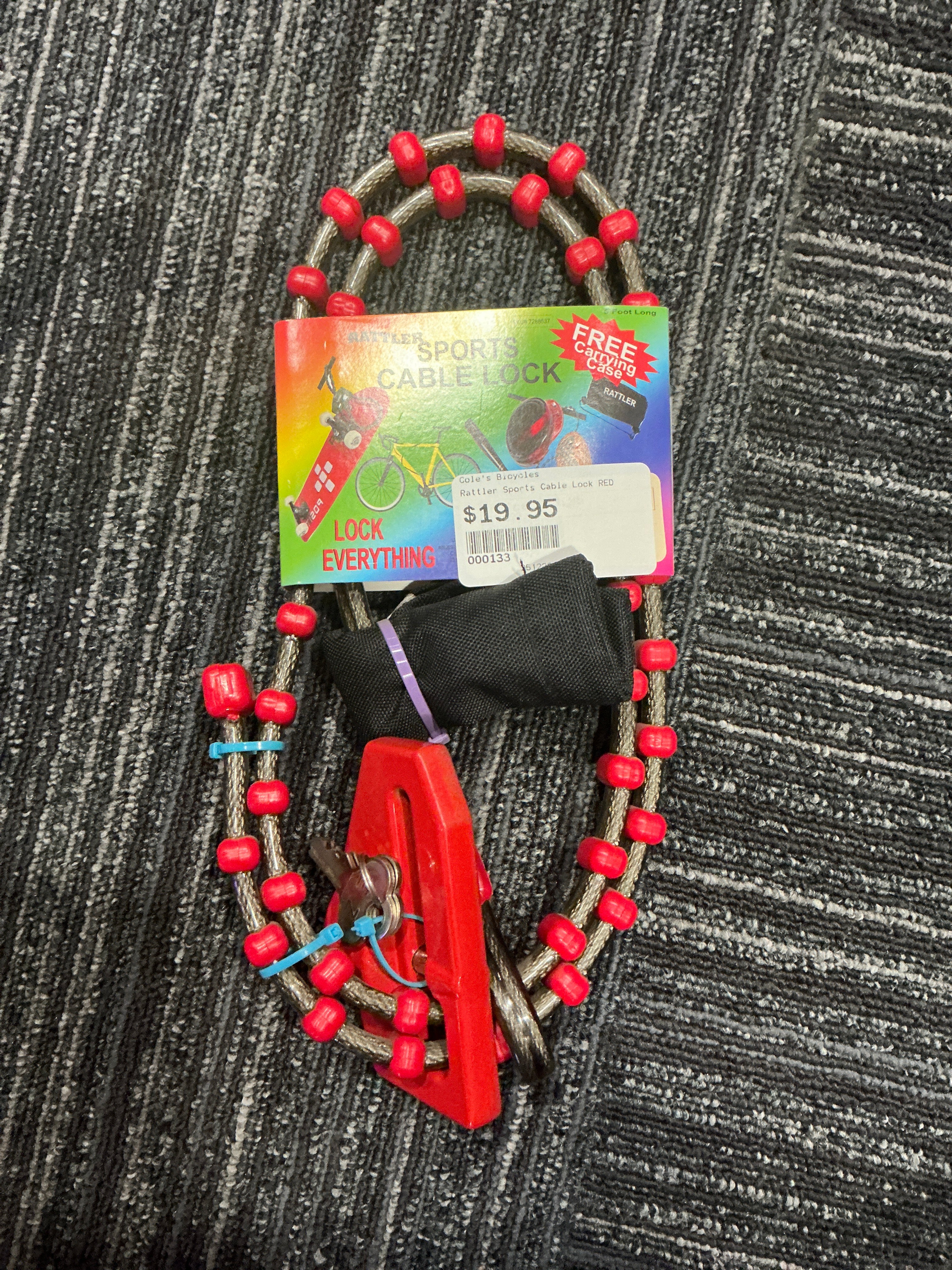 RATTLER SPORTS CABLE LOCK RED