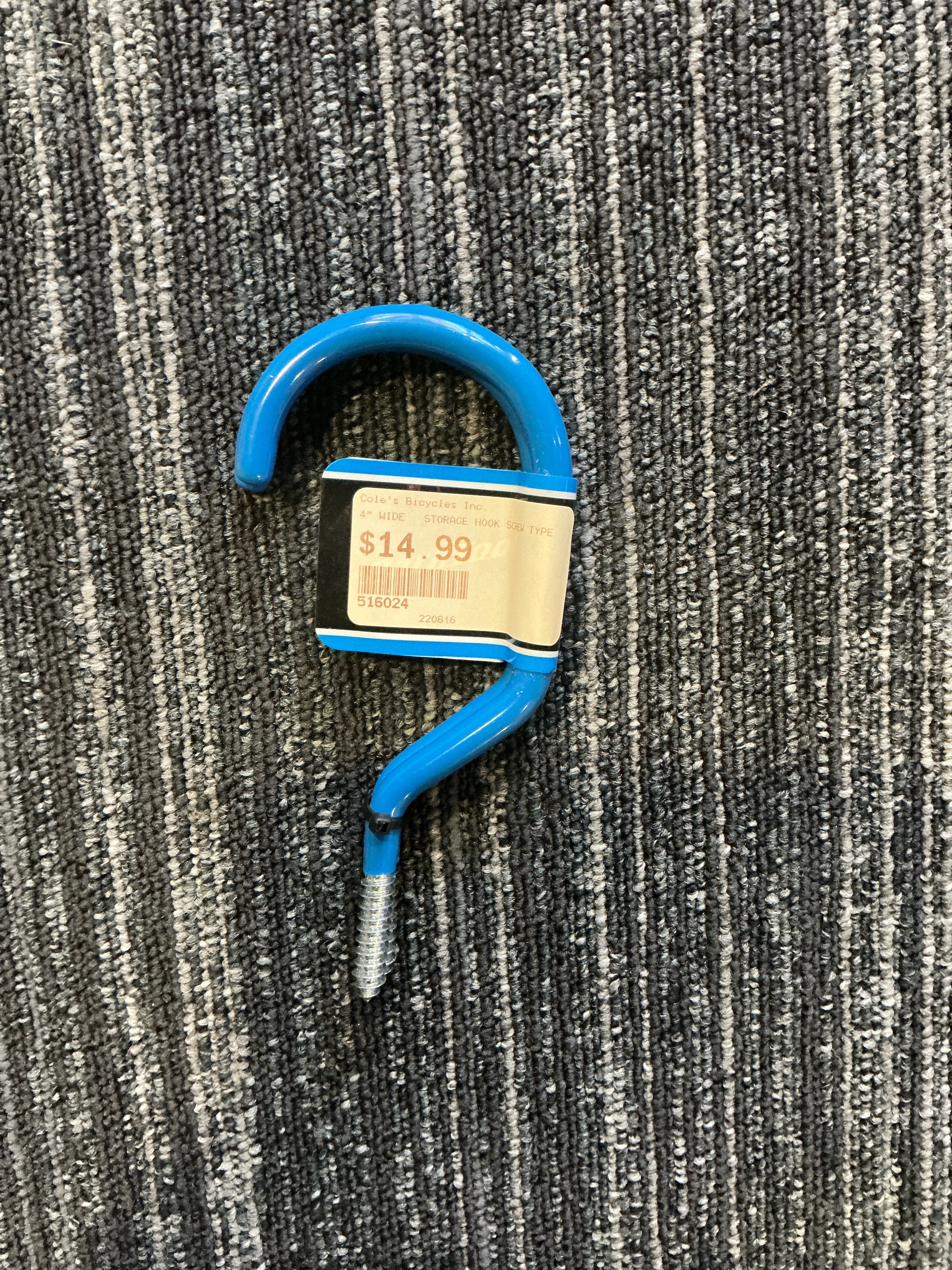 4’ WIDE STORAGE HOOK SCREW TYPE *2*pk