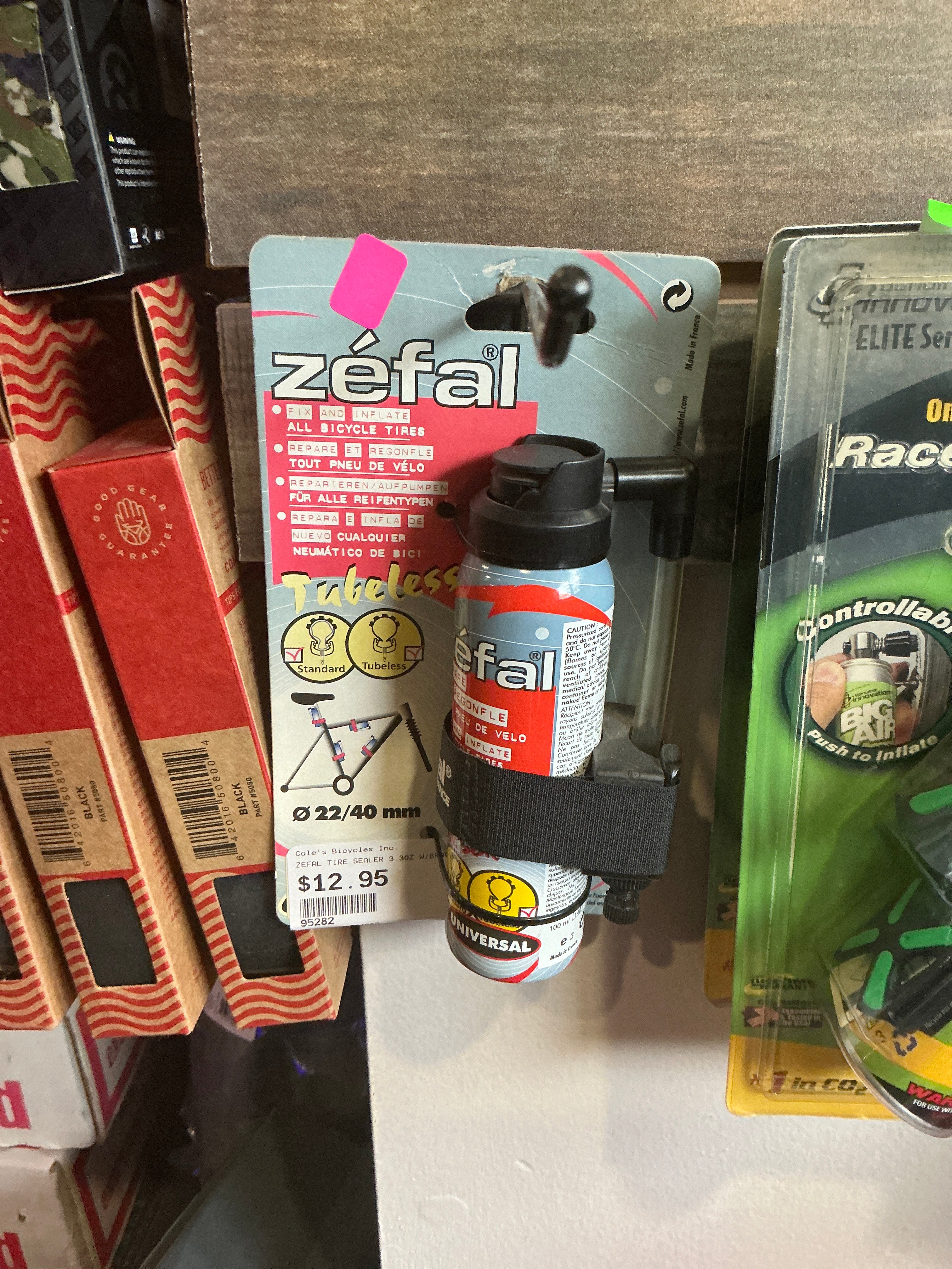 ZEFAL TIRE SEALER 3.30Z W/ BRACKET