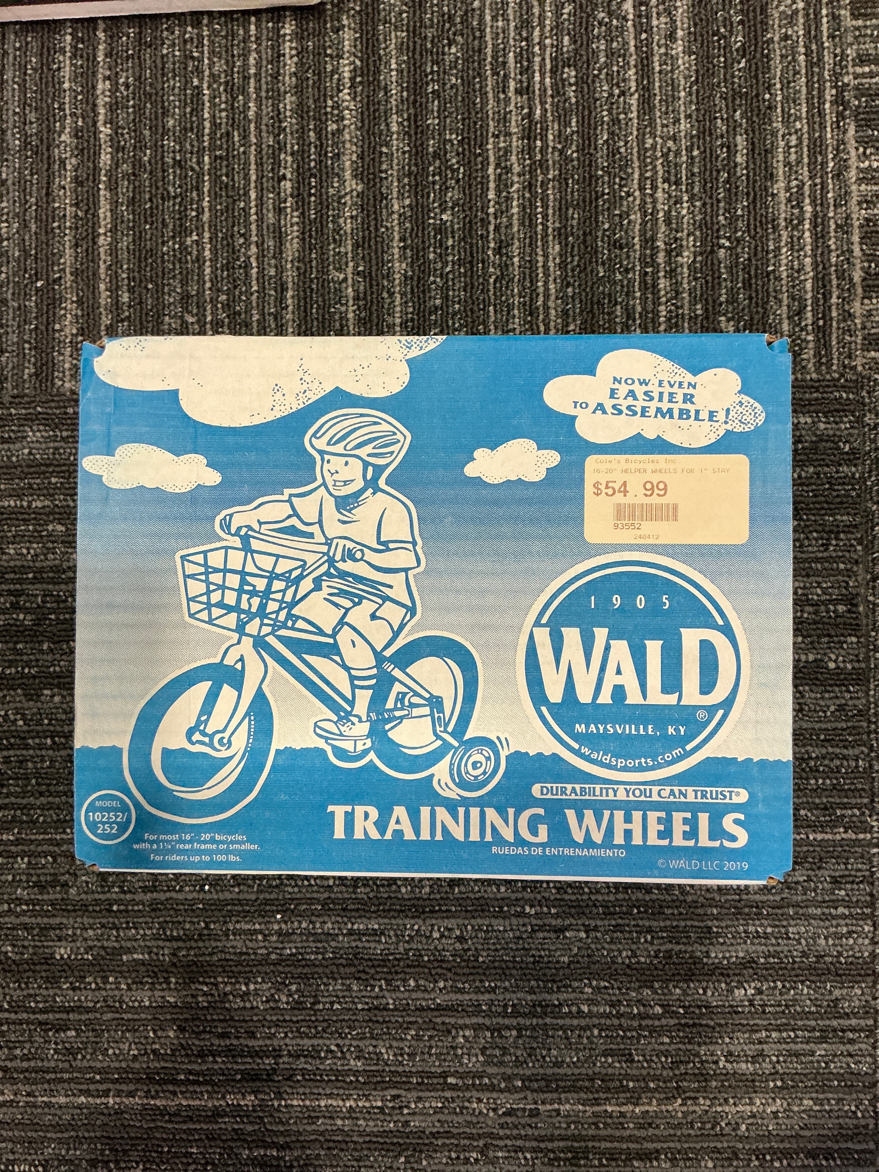 TRAINING WHEELS  16”-20” FOR 1” STAY