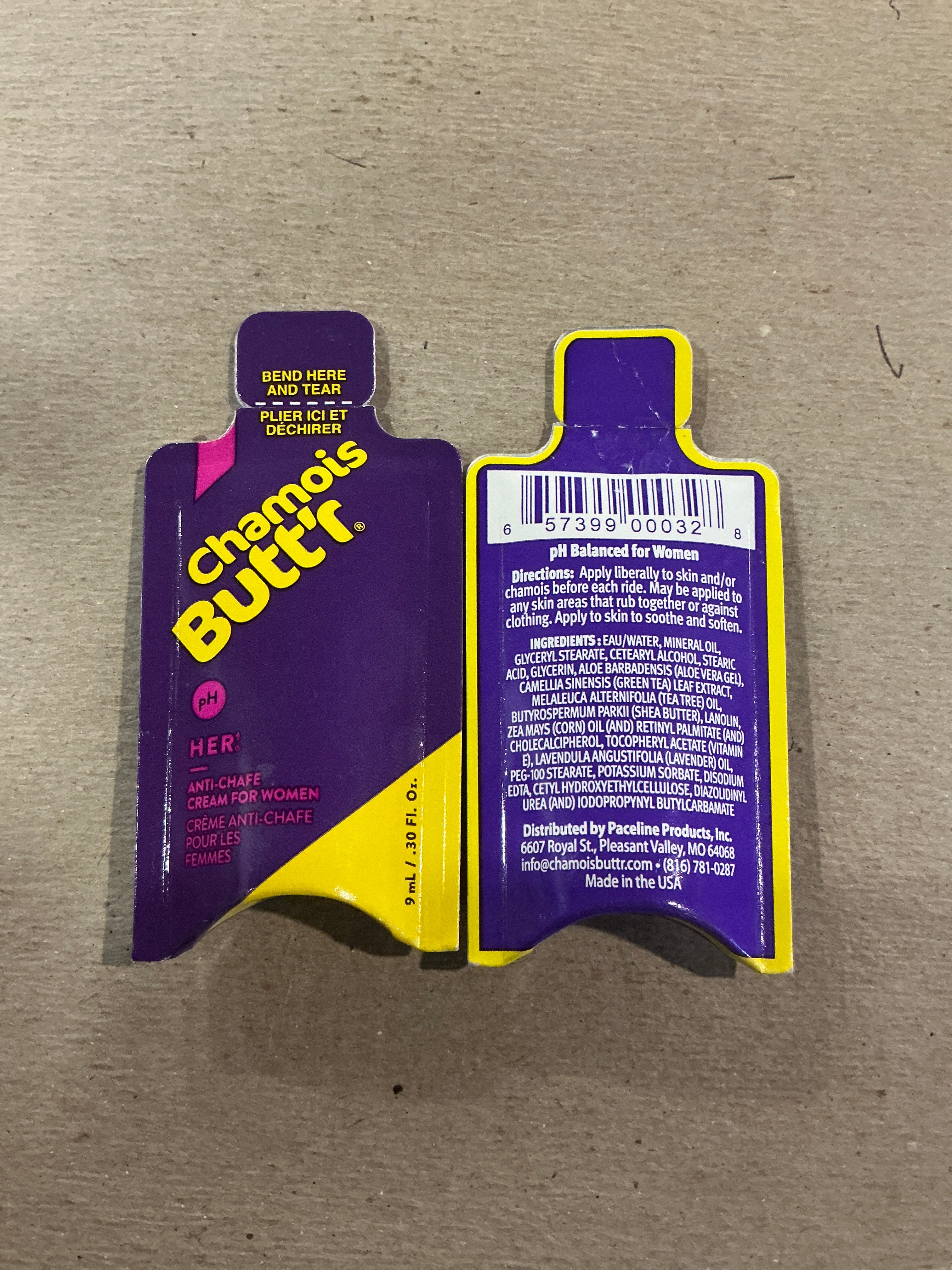 CHAMOIS BUTTER SINGLE USE PACKETS
