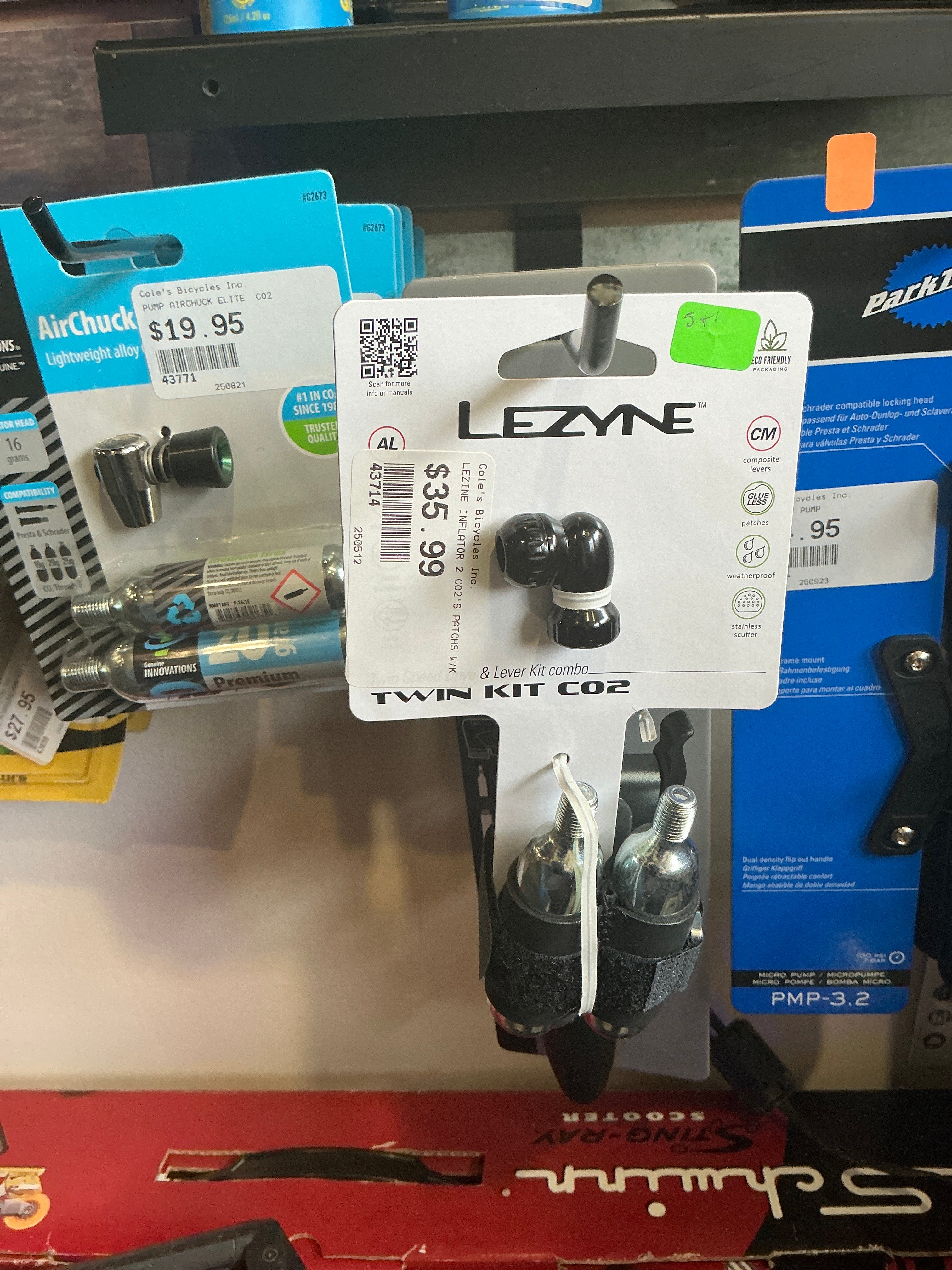 LEZYNE INFLATOR 2 CO2 PATCHS W/K