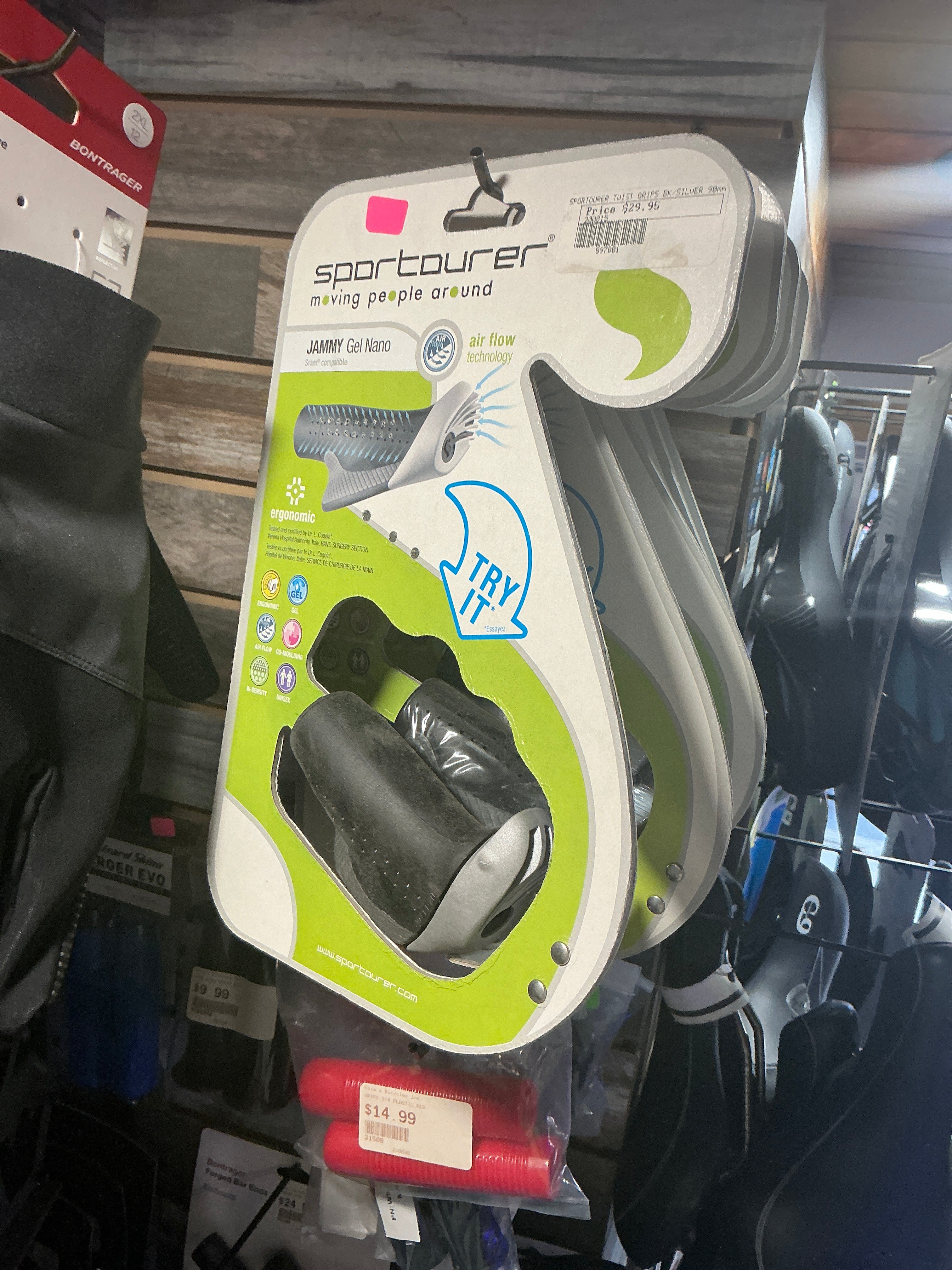 SPORTTOURER GRIPS BK/SILVER 90MM