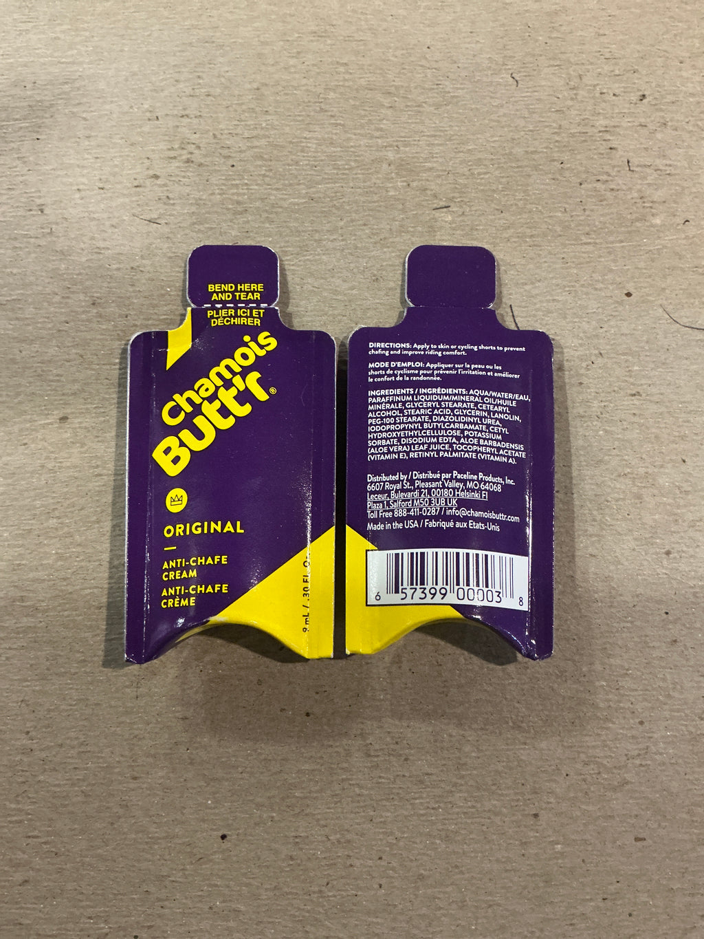 CHAMOIS BUTTER SINGLE USE PACKETS
