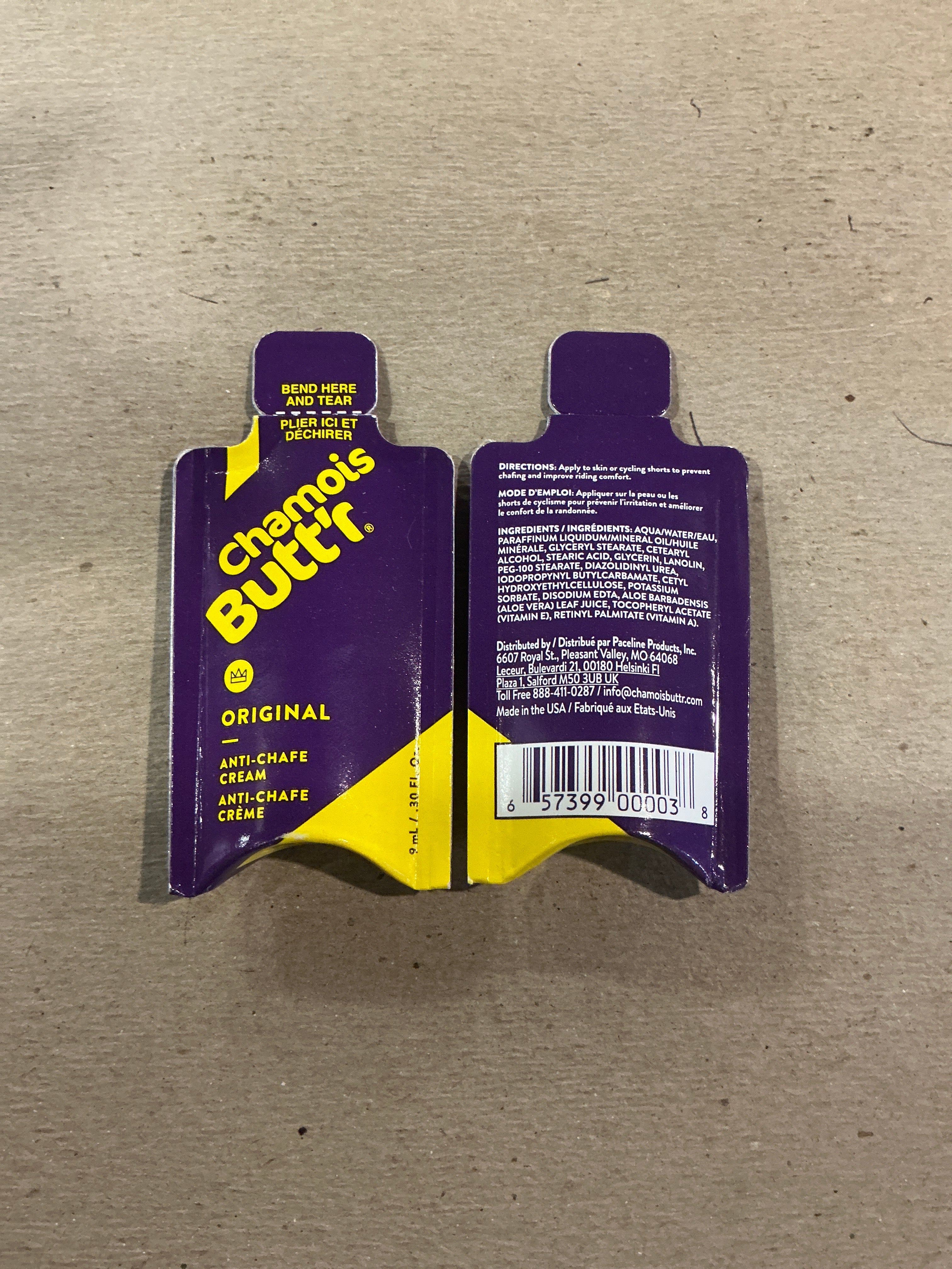 CHAMOIS BUTTER SINGLE USE PACKETS