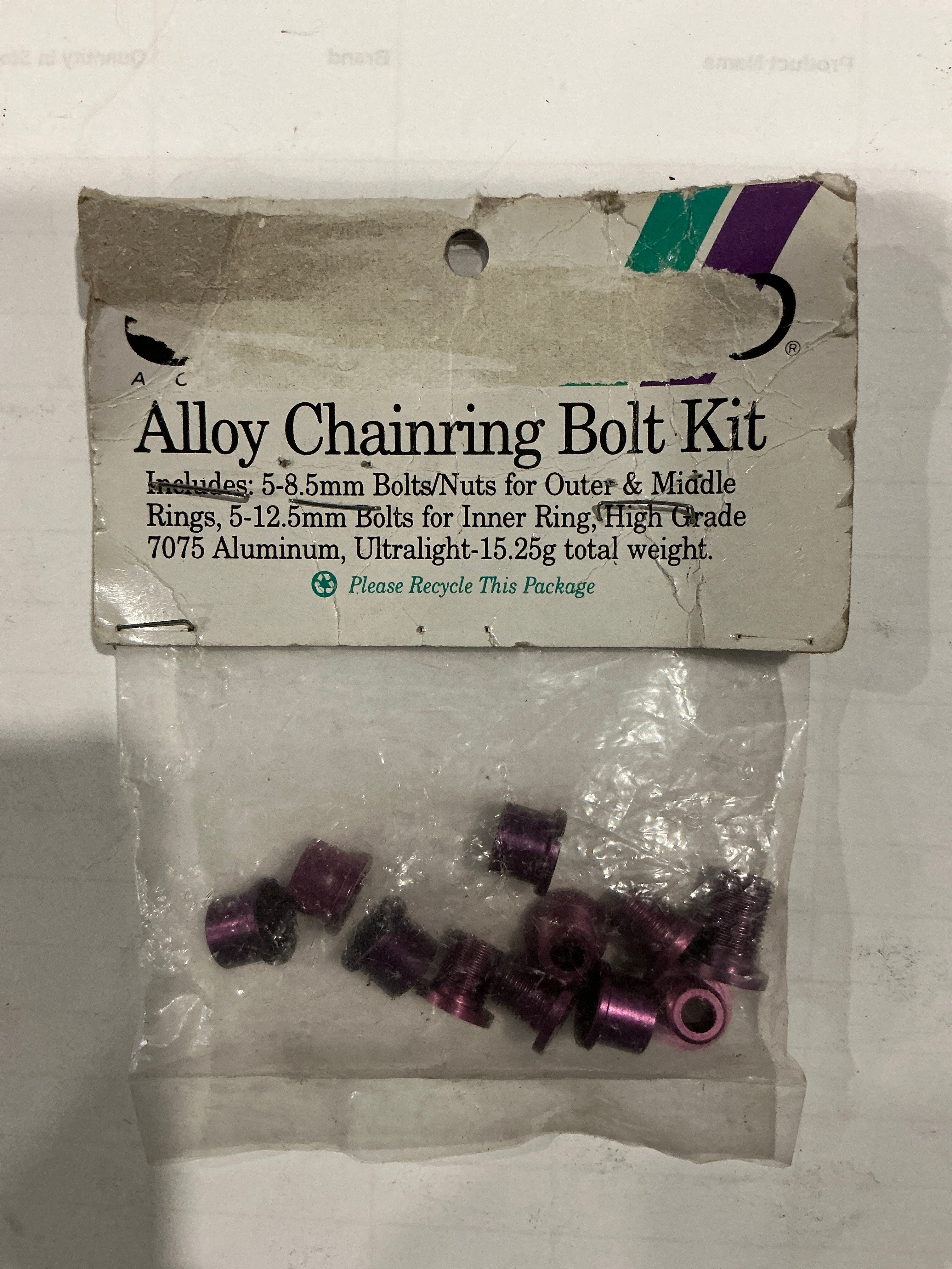Chainring Bolt Kit purple