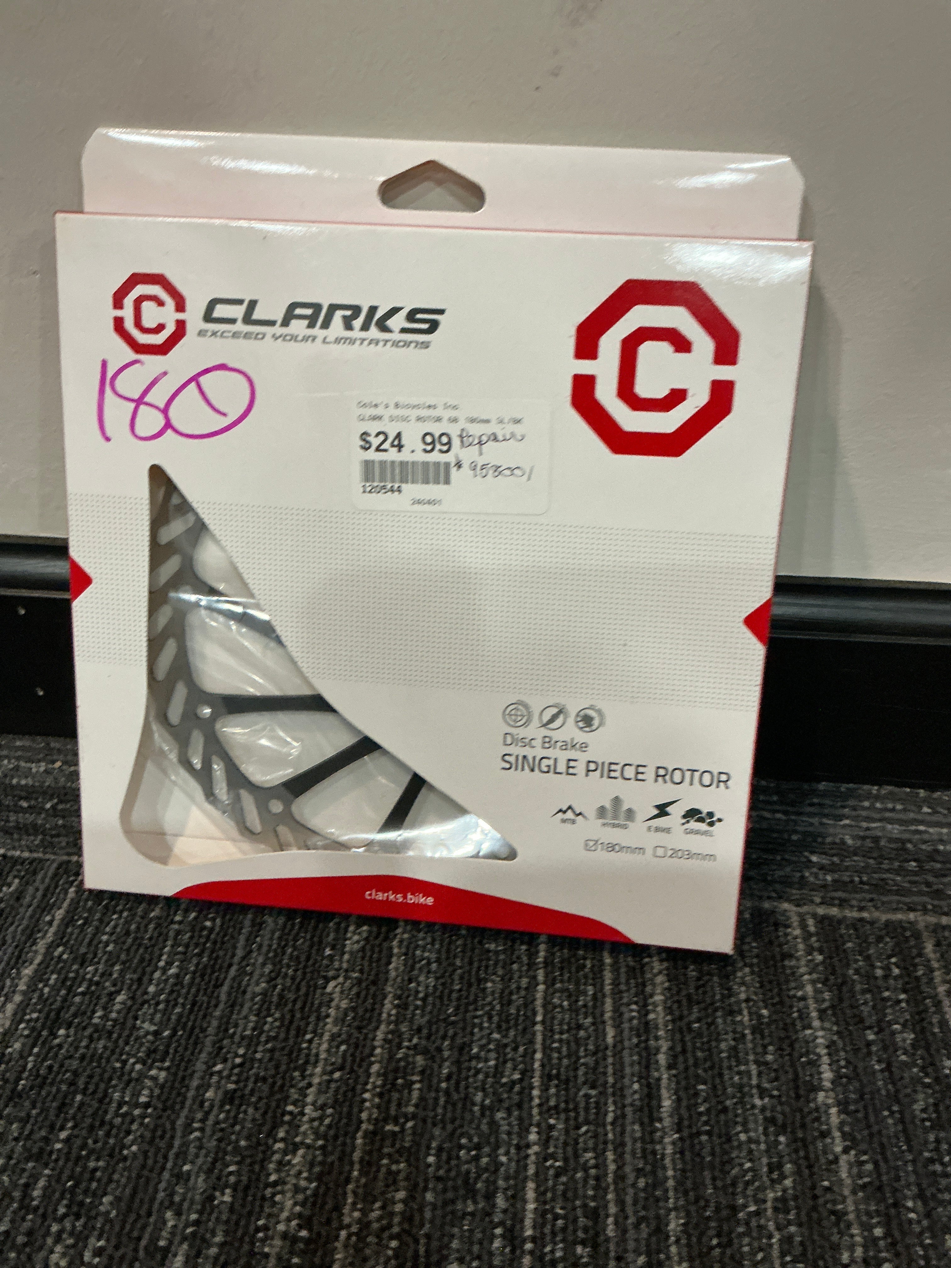 Clark’s disc break single piece rotor