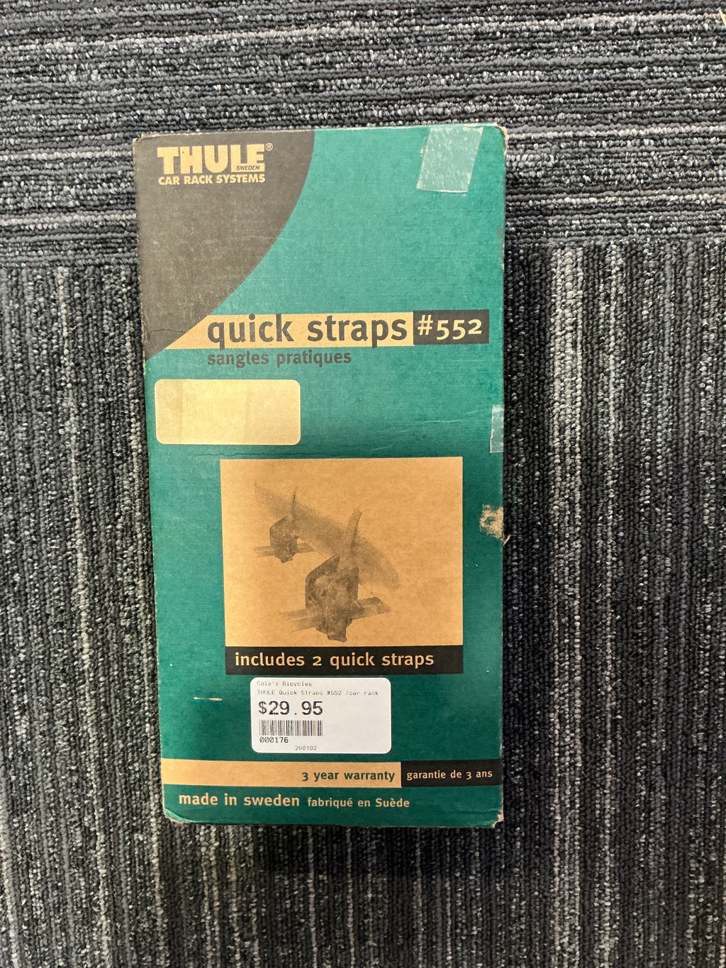 THULE QUICK STRAPS FOR CAR RACK
